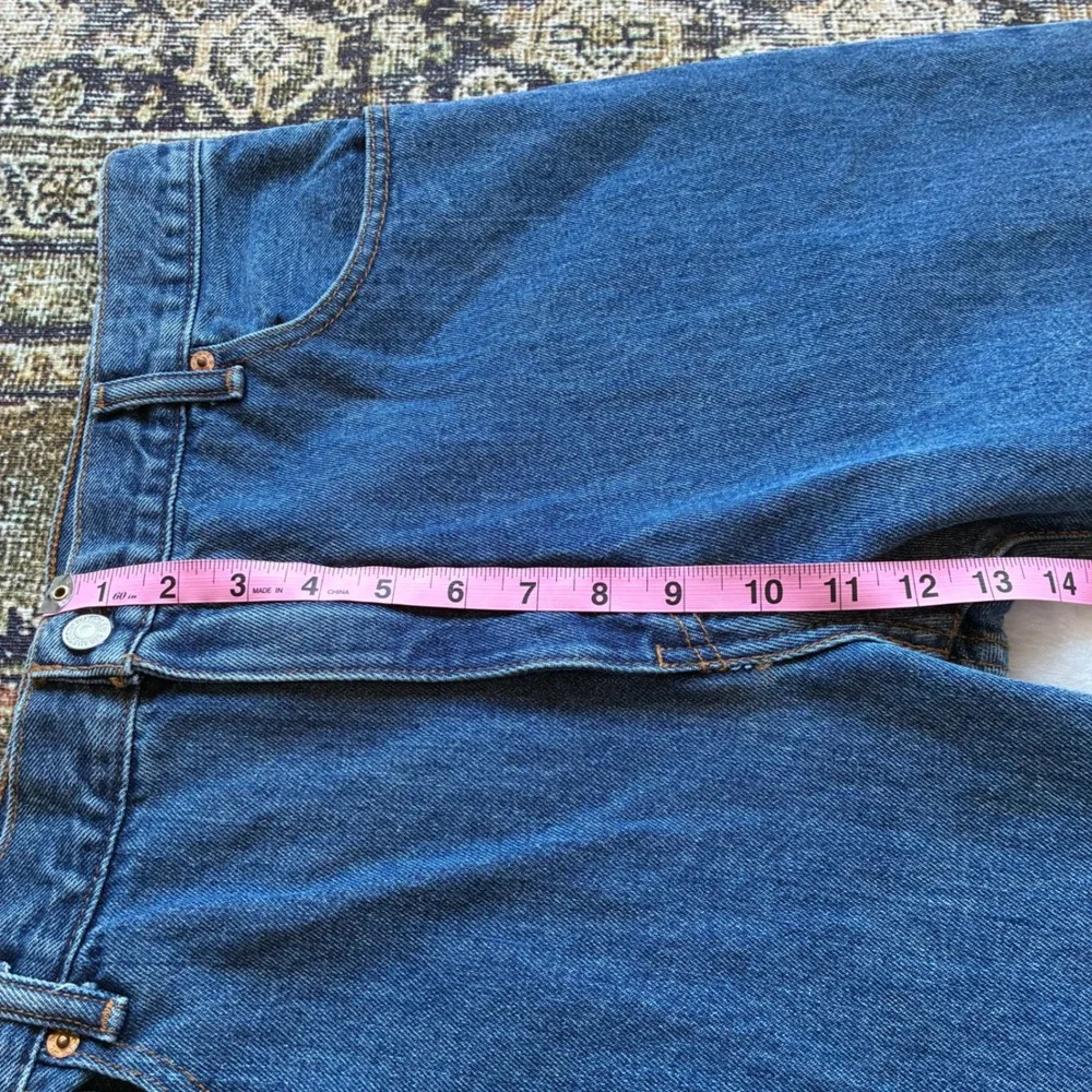 Levis 517 Mens Bootcut Medium Wash Denim Jeans Raw Hem Western cowboy Sz 36x33.5